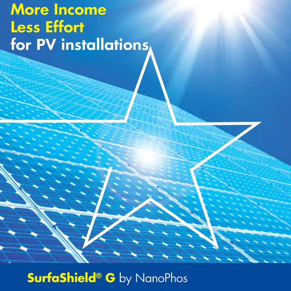 Energy boosting nano-coatings for solar panels